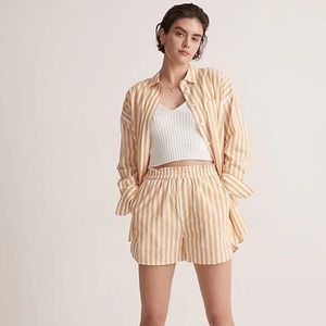 Madewell Striped Poplin Oversized Shirt